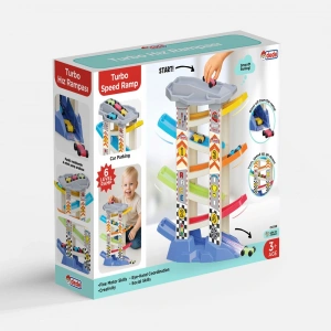 Turbo Hız Rampası (6 Katlı) - Oyuncak Araba Seti Yarış Seti Kaydıraklı Otopark Garaj Seti