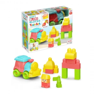 Yumuşak Bloki Blokları Tren Set 24 Parça - Büyük Yumuşak Bloklar - Büyük Soft Lego Oyuncakları