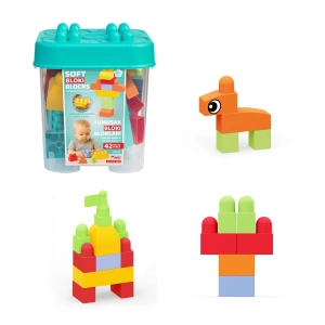 Yumuşak Bloki Blokları Kova 42 Parça - Büyük Yumuşak Bloklar - Büyük Soft Lego Oyuncakları