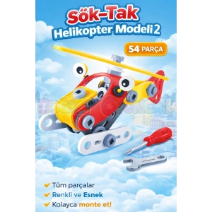 Hanye Sök-Tak Helikopter Modeli 2 - Oyuncak Söktak Helikopter Modeli - Lego Setleri