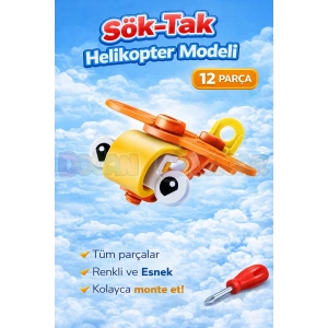 Hanye Sök-Tak Helikopter Modeli - Oyuncak Söktak Helikopter Modeli - Lego Setleri