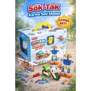 Hanye Sök-Tak Karma Seti Modeli - Oyuncak Söktak 5i Bir Arada Çanta Modeli - Lego Setleri
