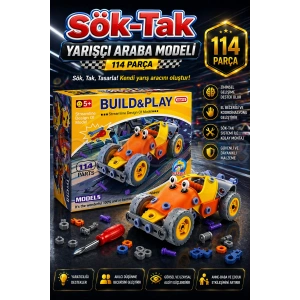 Hanye Sök-Tak Yarışçı Araba Modeli - Oyuncak Söktak Araç Modeli - Lego Setleri