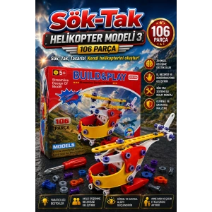 Hanye Sök-Tak Helikopter 3 Modeli - Oyuncak Söktak Helikopter Modeli - Lego Setleri