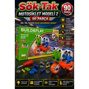 Hanye Sök-Tak Motosiklet Modeli 2 - Oyuncak Söktak Motorsiklet Modeli - Lego Setleri