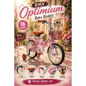 BMX Legano Optimum Series Retro 16 Jant Çocuk Bisikleti Pembe - Legano 16 Jant Bisiklet Retro BMX Bisiklet