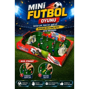 Mini Futbol Oyunu - Futbol Maçı Oyuncak - Futbol Oyuncakları - Top Oyuncak Langırt Setleri - Langırt Oyuncakları - Masa Oyunu