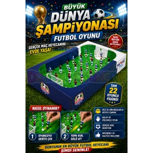 Büyük Dünya Şampiyonası Futbol Oyunu - Futbol Maçı Oyuncak - Futbol Oyuncakları - Top Oyuncak Langırt Setleri - Langırt Oyuncakları - Masa Oyunu