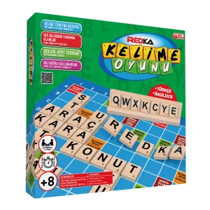 Ahşap Kelime Oyunu Oyunu - Akıl ve Zeka Oyunu - Scrabble Oyunu - Redka Kelime Oyunu - Strateji Oyunu