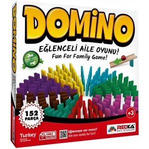 Ahşap Renkli Domino Oyunu - Redka Domino Oyunu Ahşap Oyuncaklar - Domino Oyunu