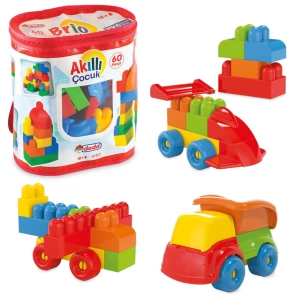 Akıllı Çocuk (60 Parça) - Büyük Parça Lego - Lego Setleri - Bloklar - Bebek Lego
