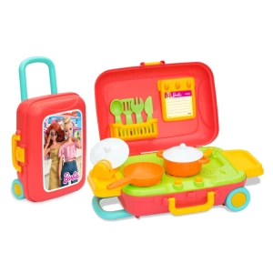 Barbie Mutfak Set Bavulum - Mutfak Setleri - Ev Oyuncak Setleri - Bulaşık Seti