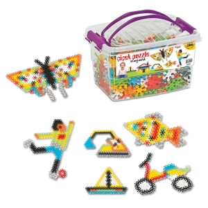 Çiçek Puzzle Lego (500 Parça) - Yıldız Puzzle - Çiçek Bloklar - Çiçek Legolar Oyuncak