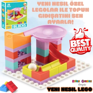 Creative Blok 25 Parça - Slide Blocks 25 Parça - Lego Oyuncakları - Yaratıcı Top Oyunu - Creative Lego