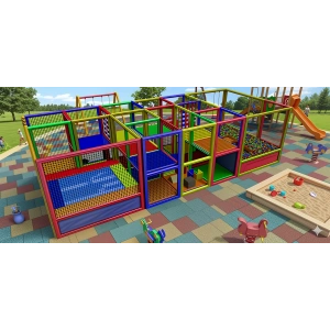 Double Oyun Havuzu ve Trambolin - Sünger Soft Play Top Havuzu Çocuk Oyun Alanı
