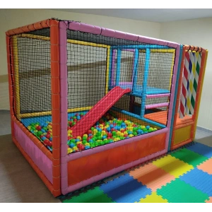 Kaydıraklı Oyun Havuzu- Sünger Soft Play Top Havuzu Çocuk Oyun Alanı