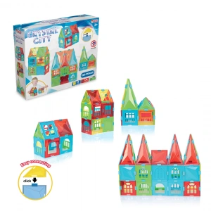 Kristal Şehir Puzzle (210 Parça) - Lego Setleri - Geometrik Oyuncak - Kristal Lego Seti - Cam Lego