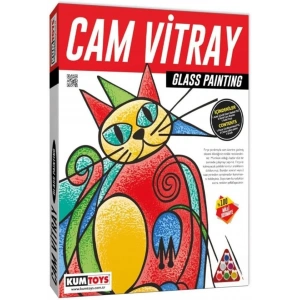 Kumtoys Cam Vitray Boyama Seti - Sanat Seti - Boyama Setleri - Cam Boyama Seti