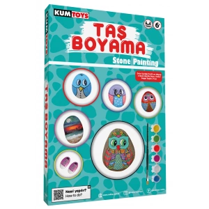 Kumtoys Taş Boyama Seti - Sanat Seti - Boyama Setleri - Çakıl Taşları Boyama Seti