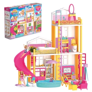 Lindanın Tatil Evi - Ev Oyuncak - Lindanın Tatil Ev Seti - Barbie Ev Seti - Rüya Evi - Oyun Evi