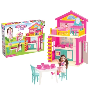 Lolanın 2 Katlı Evi - Ev Oyuncak - Lolanın 2 Katlı Ev Seti - Barbie Ev Seti