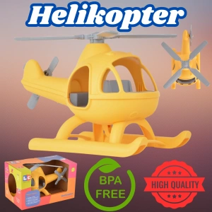 Lüx Sarı Büyük Helikopter - Plastik Helikopter - Kırılmaz Oyuncak - Kırılmaz Helikopter - Helikopter Oyuncakları - Helikopter Setleri