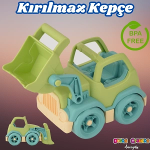 Lüx Yeşil Minik Kepçe - Plastik Kepçe - Kırılmaz Oyuncak - Kırılmaz Kepçe Dozer - Kepçe Dozer Setleri