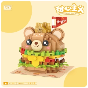 Mikro Blok Burger Pasta 260 Parça - Lego Setleri - Loz Mini Lego - Pasta Lego - Loz Lego - Mikro Bloklar