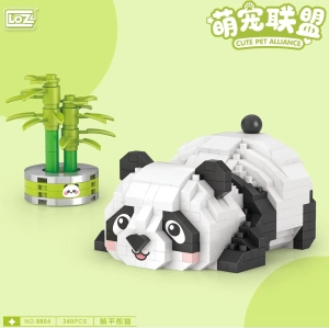 Mikro Blok Kaktüslü Sevimli Panda 340 Parça - Lego Setleri - Loz Mini Lego - Hayvan Lego - Loz Lego - Mikro Bloklar