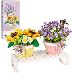 Mikro Blok Saksılı Çiçekler 2 543 Parça - Lego Setleri - Loz Mini Lego - Çiçek Lego - Loz Lego - Mikro Bloklar