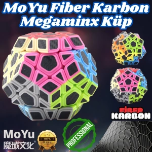 Orijinal MoYu Fiber Karbon Megaminx Küp - Moyu Speed Cube - Moyu Fiber Karbon Megaminx Zeka Küpü - Zeka Küpü - Rubik Küp