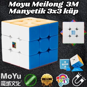 Orijinal MoYu Meilong 3x3 Manyetik Küp 3M - Moyu Speed Cube - Moyu 3x3 Zeka Küpü - Zeka Küpü - Magnetic Cube