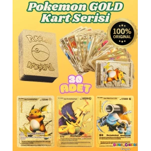 Orijinal Pokemon Kart Gold Serisi 40lı Paket - Pokemon Oyun Kartları - Pikachu Koleksiyonluk Kartı