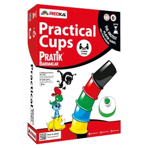 Orijinal Pratik Bardaklar Oyunu - Akıl ve Zeka Oyunu - Hızlı Bardaklar Oyunu - Redka Pratik Bardaklar Oyunu - Strateji Oyunu
