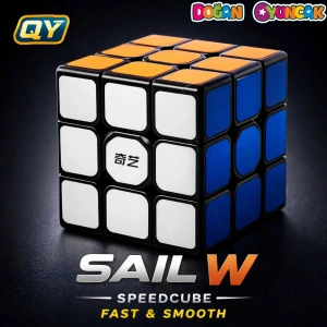 Orijinal QiYi Sail W 3×3 Zeka Küpü - QiYi 3x3 Küp - Akıl Küpü - Sailw Küp Qy Sail W Küp