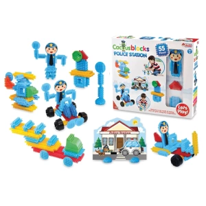 Polis Kaktüs Bloklar (55 Parça) - Kaktüs Oyuncak - Lego Seti - Kaktüs Lego - Taraklı Lego