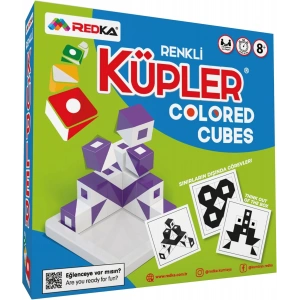 Qbitz Renkli Küpler Oyunu - Akıl ve Zeka Oyunu - Q-Bitz Oyunu - Redka Renkli Küpler Oyunu - Strateji Oyunu