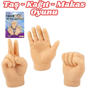 Slikon Taş Kağıt Makas Oyunu - Parmak Oyunu - Parmak Taş-Kağıt-Makas Oyunu - Parmak Fidget Oyuncakları