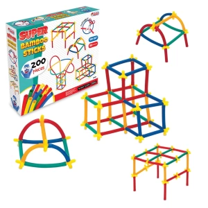 Süper Bambu Çubuklar (200 Parça) - Lego Setleri - Borular Lego - Plastik Çubuklar