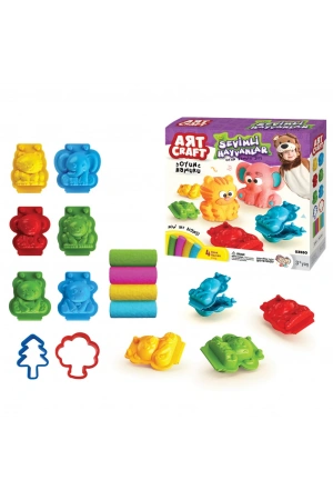 3D Hayvanlar Oyun Hamur Seti 200 Gr. - Oyun Hamuru Seti - Hamur Setleri - Hamur Kalıpları