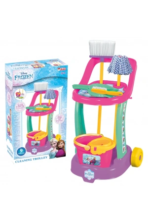 Frozen Temizlik Arabası - Ev Eşyaları Seti - Ev Oyuncakları Seti - Vileda Seti
