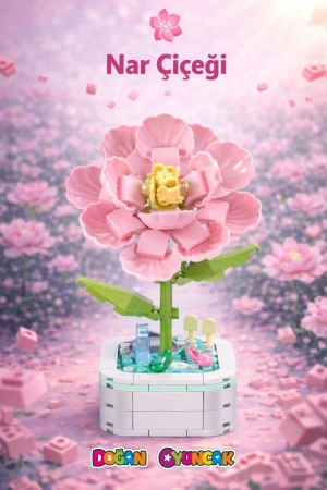Mikro Blok Nar Çiçeği Çiçek Lego - Lego Setleri Mini Lego - Çiçek Lego - Blossom Çiçek Lego
