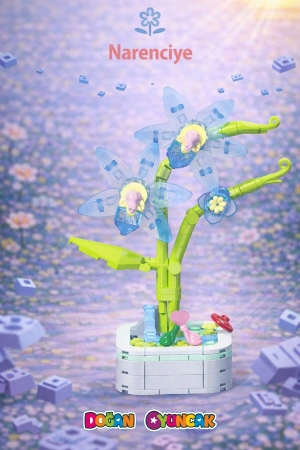 Mikro Blok Kristal Narenciye Çiçek Lego - Lego Setleri Mini Lego - Çiçek Lego - Blossom Çiçek Lego