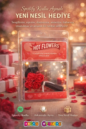 Hot Flowers Aynalı Çiçek Kırmızı - Hediyelik Hotflowers Çiçek Mini Buket Spotify Hotflowers Çiçek