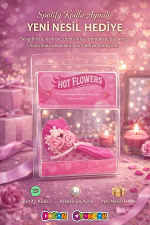 Hot Flowers Aynalı Çiçek Pembe - Hediyelik Hotflowers Çiçek Mini Buket Spotify Hotflowers Çiçek