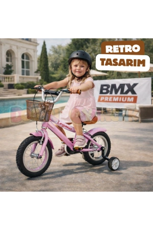 BMX Legano Optimium Series Retro 12 Jant Çocuk Bisikleti Pembe - Legano 12 Jant Bisiklet Retro BMX Bisiklet