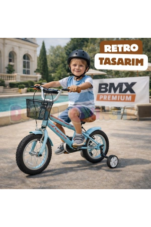 BMX Legano Optimium Series Retro 12 Jant Çocuk Bisikleti Mavi - Legano 12 Jant Bisiklet Retro BMX Bisiklet