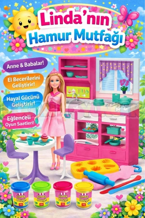 Lindanın Hamur Mutfağı - Mutfak Oyuncak - Mutfak Seti - Barbie Mutfak Seti