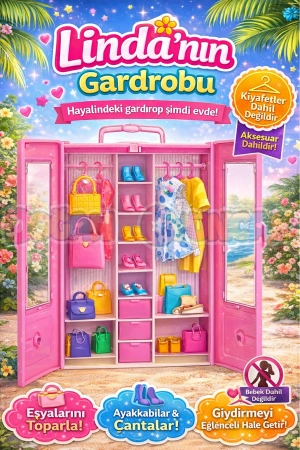 Lindanın Gardırobu - Barbie Dolap - Barbie Giysi Dolabı - Barbie Gardırop - Barbienin Kıyafet Dolap - Gardrop - Lindanın Gardrobu