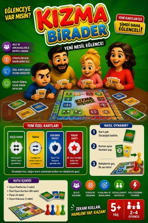 Kartlı Kızma Birader Oyunu - Akıl ve Zeka Oyunu - Kızma Birader Oyunu Aile Oyunu